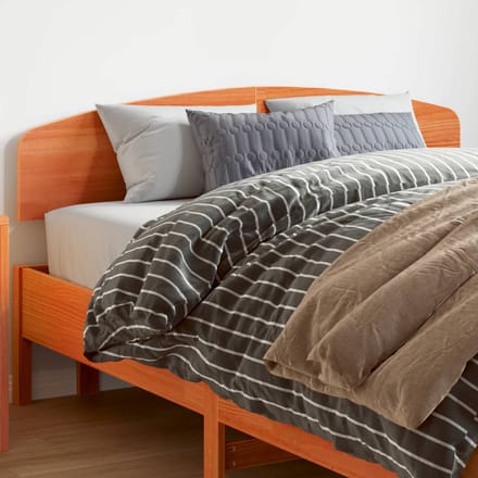 vidaXL - Hoofdbord - 150 - cm - massief - grenenhout - wasbruin