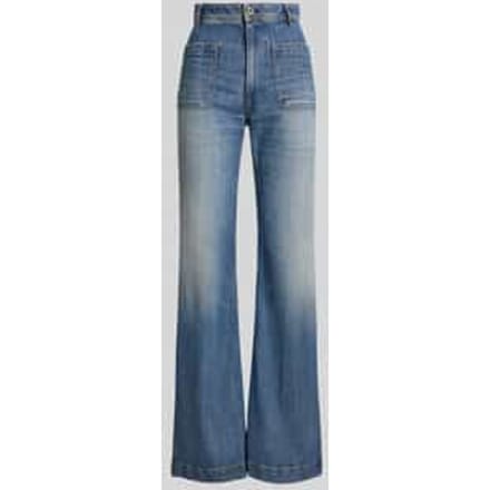 loose fit jeans van katoenmix met opgestikte zakken