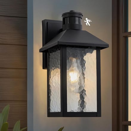 Buitenlamp met Bewegingsmelder en 3 Modi - E27 Wandlamp voor Veranda en Tuin