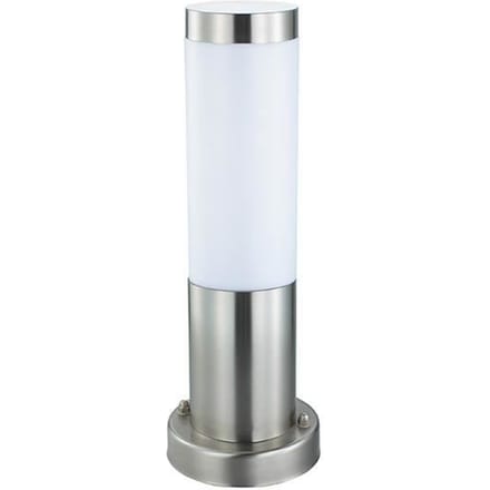 Borne Defne-3 inoxydable 60W (Eq. 12W FLC et 8W LED) Dim. 325x76mm zilver