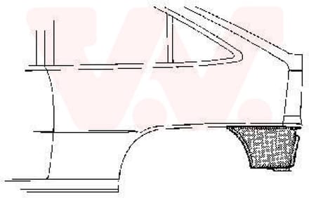 Van Wezel - ACHTER SCHERM VOOR OPEL KADETT E 1984-1993 ARC734689VWAN