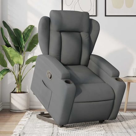 Vidaxl Verstelbare Fauteuil, Donkergrijs, Bekleed met Stof