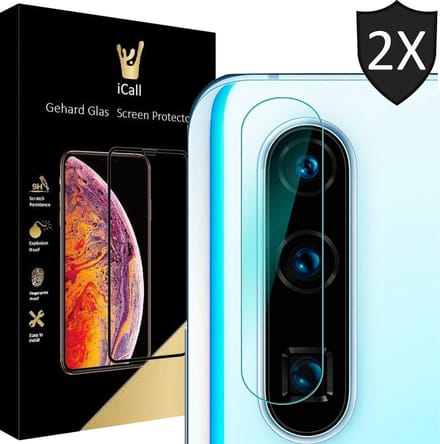 Camera Lens Screenprotector geschikt voor Huawei P30 - Tempered Glass Gehard Glas - 2 Stuks