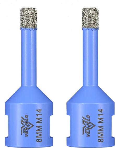 Set van 2 Diamant Boren 8 mm voor Tegels, Graniet en Porselein