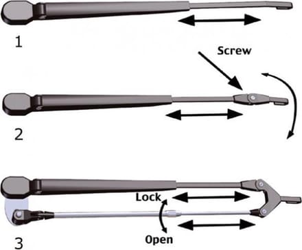 Roca Parallelarm W10/12/38L, Zwart/RVS 324-462mm