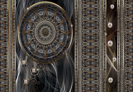 Fotobehang Luxury Abstract Pattern Spheres | XL - 208cm x 146cm | 130g/m2 Vlies