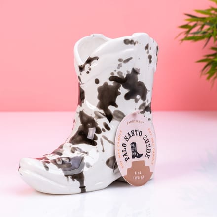 Cowboylaars Geurkaars – Palo Santo Suede (zwart) van Paddywax