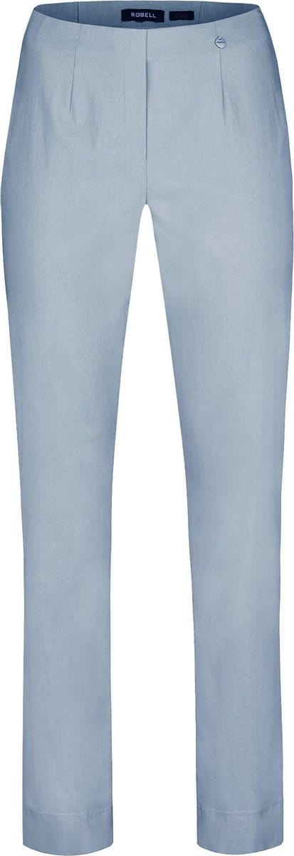 Robell Marie Dames Comfort Stretch Broek - Zilver Grijs Maat 48