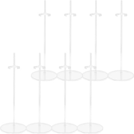 Poppenstandaards - Displayhouders - Verzamelingen Tonen - Verstelbare Tailleclips - 8 Stuks - Transparant