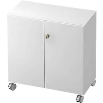 TOPAS LINE rolkast, 2 dossierhoogtes, afsluitbare deuren, wit/wit