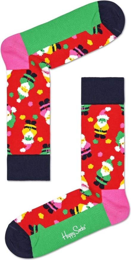 Happy Socks - kerstsokken - Santa - Rood - Maat 36-40