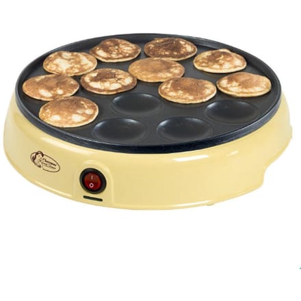 Bestron Poffertjespan - APFM700SD - 800W - Poffertjesmaker - Electrisch - Geel - 5 jaar garantie