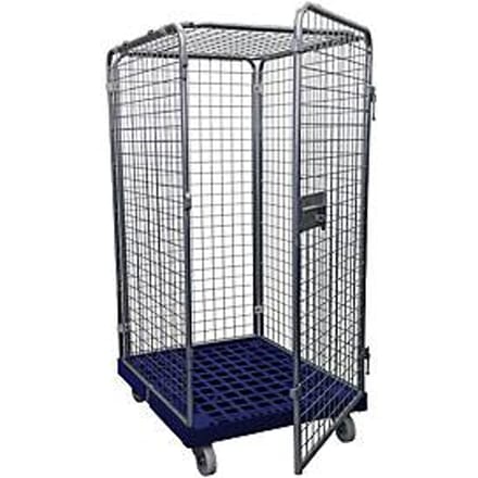 Rolcontainer maat 5, zonder legborden, 1600 mm hoog, donkerblauw