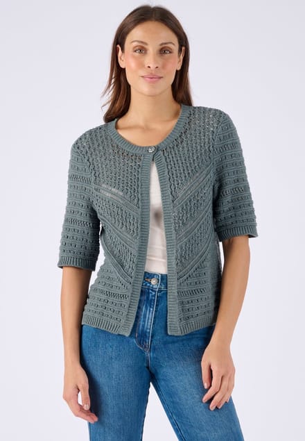 Damart - Bolerovest van sierlijk tricot - Dames - Groen - S