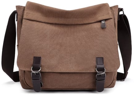 Heren schoudertas (crossbody) - grote capaciteit - Koffiebruin