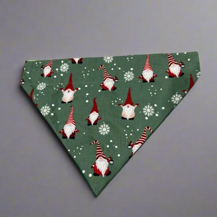 Cavlicious® Honden bandana - Kerst bandana - Kerstman groen - L