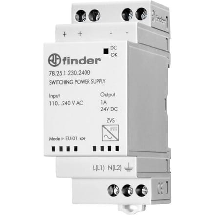 Finder 78.25.1.230.2400 DIN-rail netvoeding 24 V/DC 1 A 25 W Inhoud 1 stuk(s)