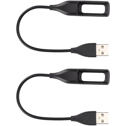 2 stuks USB-oplader oplaadkabel voor Fitbit Flex draadloze activiteit smartwatch polsband black
