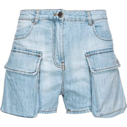 PINKO Sparta Shorts Medium Light Wash Maat: 25 | Korte Broeken Outlet | Dames | Blauw