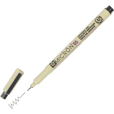 Fineliner Sakura Pigma Micron 005 0.2mm zwart