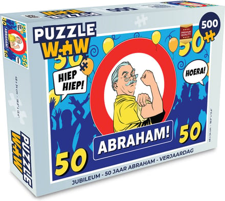 Puzzel Jubileum - 50 Jaar Abraham - Verjaardag - Legpuzzel - Puzzel 500 stukjes