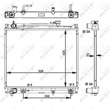 Radiator, motorkoeling NRF 53289