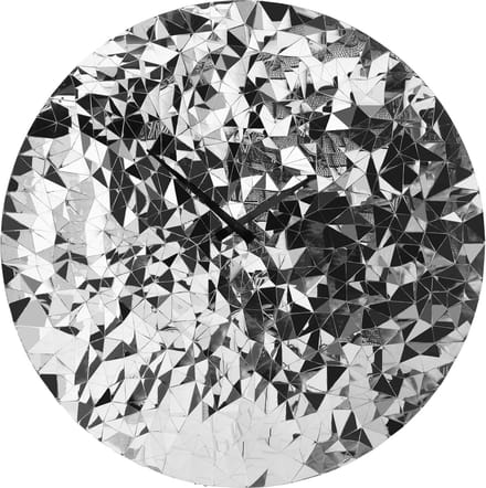 Wandklok 80cm-Stil-Chroom-RVS-NeXtime 'Fragment'