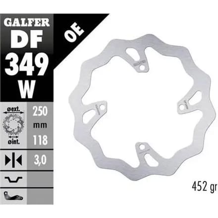 Motorfiets remschijf vast voor Galfer Wave