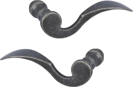 IMPRESSO deurklink | serie " Dundee" | verouderd messing | massieve deurklinkset | voor deuren van 38 tot 45 mm dik