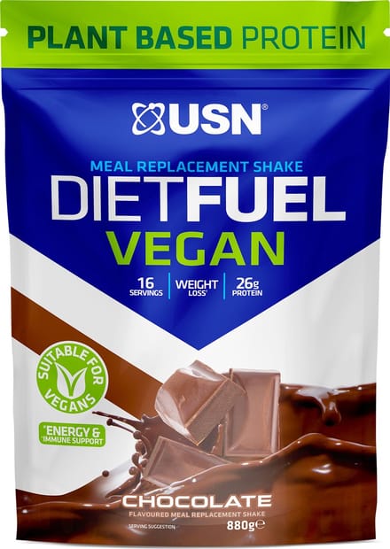 USN Diet Fuel Vegan (880g) Chocolate - Eiwitten - Maaltijdvervangers