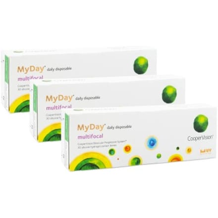 MyDay daily disposable multifocal (30 lenzen) Sterkte: +1.00, BC: 8.40, DIA: 14.20, ADD sterkte: Mid (+1.50D - +1.75D)