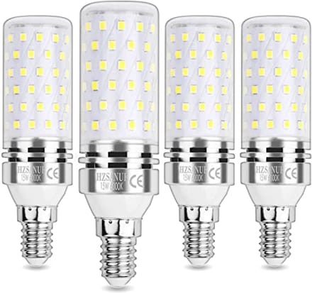 E14 LED Corn Bulbs 15W, 6000K Daglichtwit, Energiezuinig, 1700 Lumen, 4-Pack
