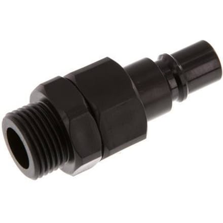 POM DN 7.2 Koppeling Insteeknippel G 3/8 inch Buitendraad Dubbele afsluiting