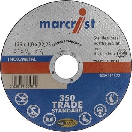 MMD Slijpschijf Ultradun Ø125 x 1,0 mm / Metaal & RVS (10 Stuks)
