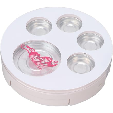 Leeg Oogschaduw Palet 5 Vakken DIY Make-up Palet Oogschaduw Container Bakje voor Blush Wenkbrauwpoeder white