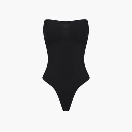 cfab - Strapless corrigerende bodysuit met string - Zwart, M - Corrigerende Body - Naadlos - corrigerend ondergoed dames