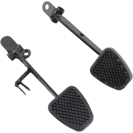2 pièces Pédales de frein et d'accélérateur Pédale d'accélérateur de voiture Repose-pied antidérapant pour Go Kart UTV VTT Quad black