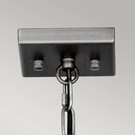 Elstead Lighting LED Hanglamp Louvre | 4X E27 Max 60W | Dimbaar | Painted Gunmetal