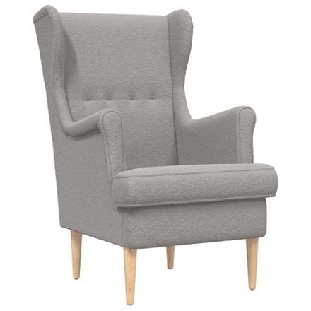 vidaXL - Fauteuil - Lichtgrijs - Bouclé