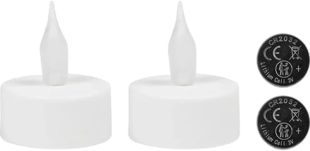 Benson LED theelichtjes - Realistisch flame effect - Set van 2 - Inclusief batterijen