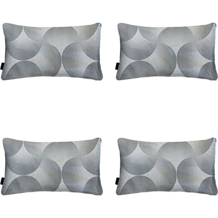 Madison - Sierkussen Napels - Grijs - 30x50x10cm - Set van 4