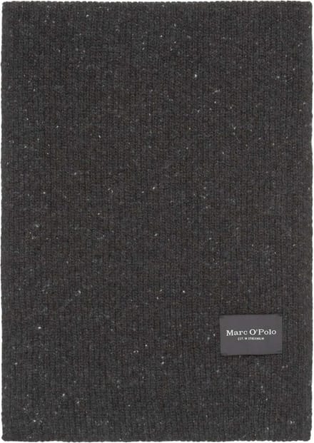 Marc O'Polo Sjaal Knitted Scarf Dark Grey Melange Antraciet