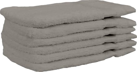 Dusk till Dawn Washand 16x21 cm 650 gram/m2 Taupe - Set van 6