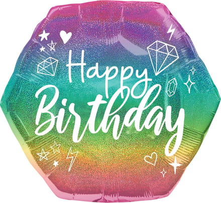 Amscan Folieballon Happy Birthday Junior 58 Cm Glitter