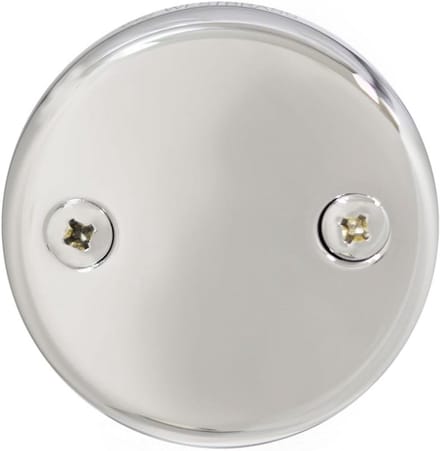 Overloop Faceplate Twee Gaten Gepolijst Chroom Inclusief Schroeven