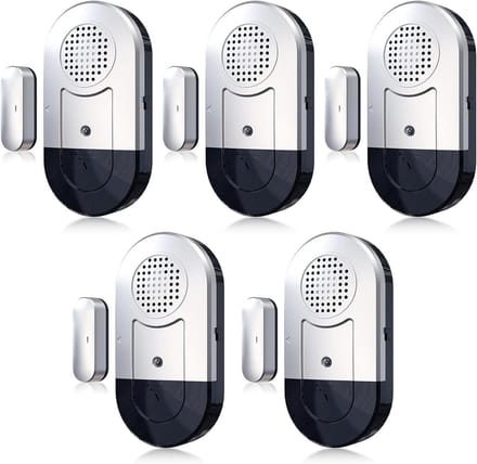 Deur Raam Alarm - Veiligheidssensor - Inbraakpreventie - 120 dB Sirene - 5 Stuks - Zilver