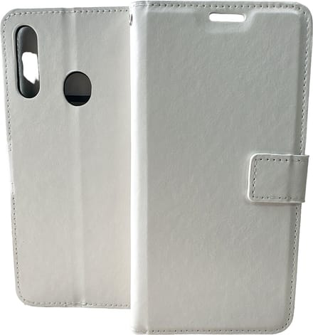 Bookcase Geschikt voor: Samsung Galaxy A20S - Wit - portemonnee hoesje
