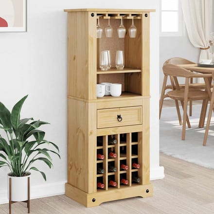 vidaXL - Wijnrek - Corona - 56x35x134,5 - cm - massief - grenenhout
