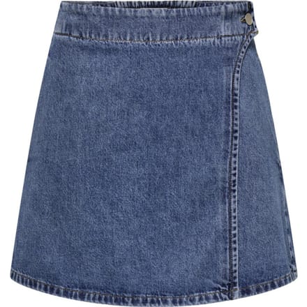 Only Onlthea wrap short skirt dnm cs dot medium blue de