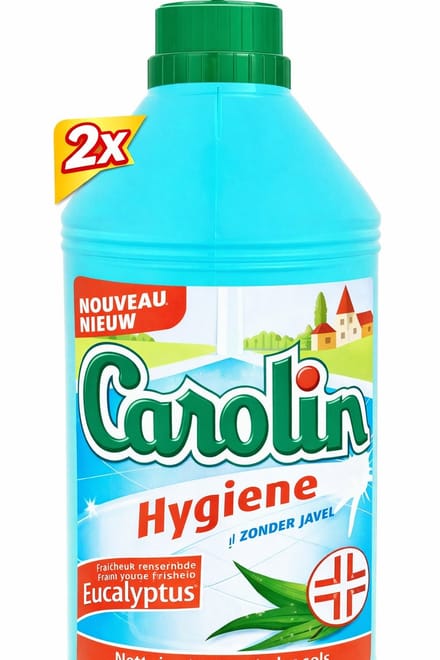 2 x Carolin - Vloerreinigingsmiddel - Zonder Javel - Met Eucalyptus - 2 x 1 L